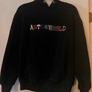 Travis Scott ASTROWORLD “Wish you we’re here” Black Hoodie Sweat Top